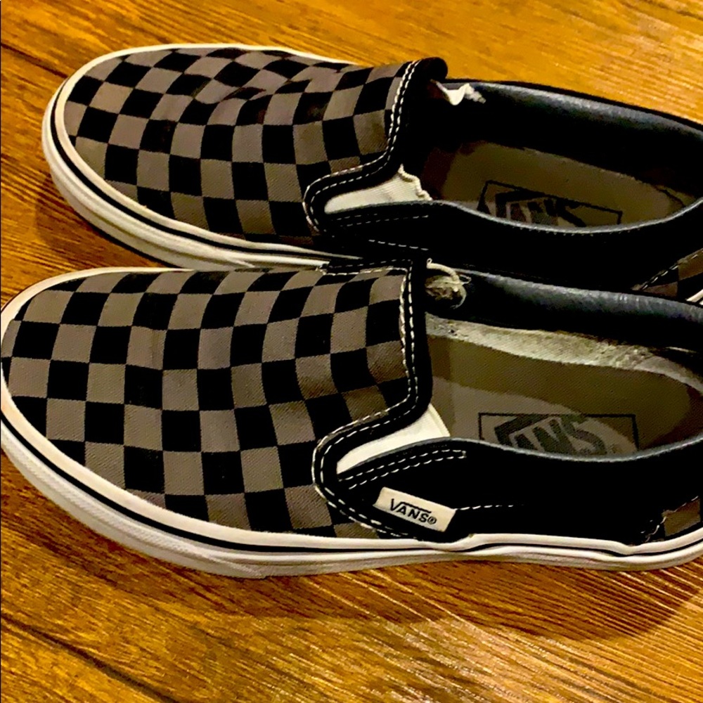 Vans boys checkered slip one